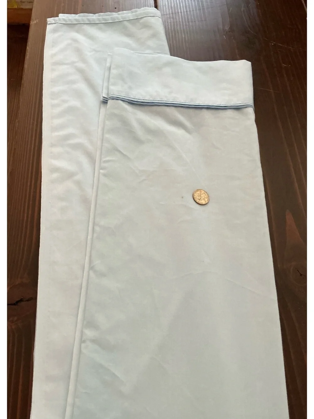 Vintage Sears Percale Baby Blue Flat Sheet
